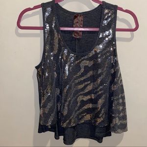 WallpapHER Zebra Print Cropped Tank Top